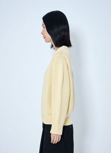LN-CC® - Toteme: Oversized Crew Knit - Yellow Toteme Oversized Crew Knit Yellow tot0265004
