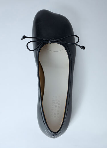 MM6 Maison Margiela Leather Ballet Flats Black mmm0264016
