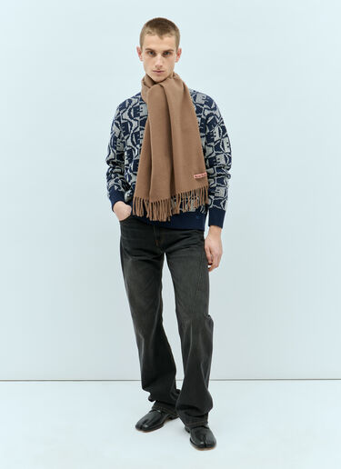 Acne Studios 流苏羊毛围巾 棕色 acn0355012