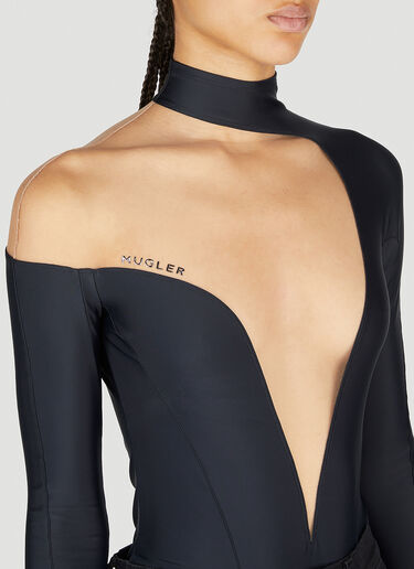 Mugler Cut-Out Bodysuit Black mug0252036