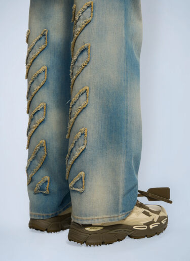 Off-White Diagonal Raw Patch 90S Skate Jeans Blue ofw0162051