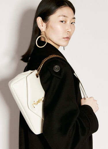 Saint Laurent Calypso Small Shoulder Bag Cream sla0254124