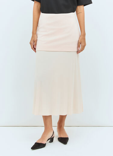 Layered Midi Skirt Jil Sander Layered Midi Skirt Pink jil0257008