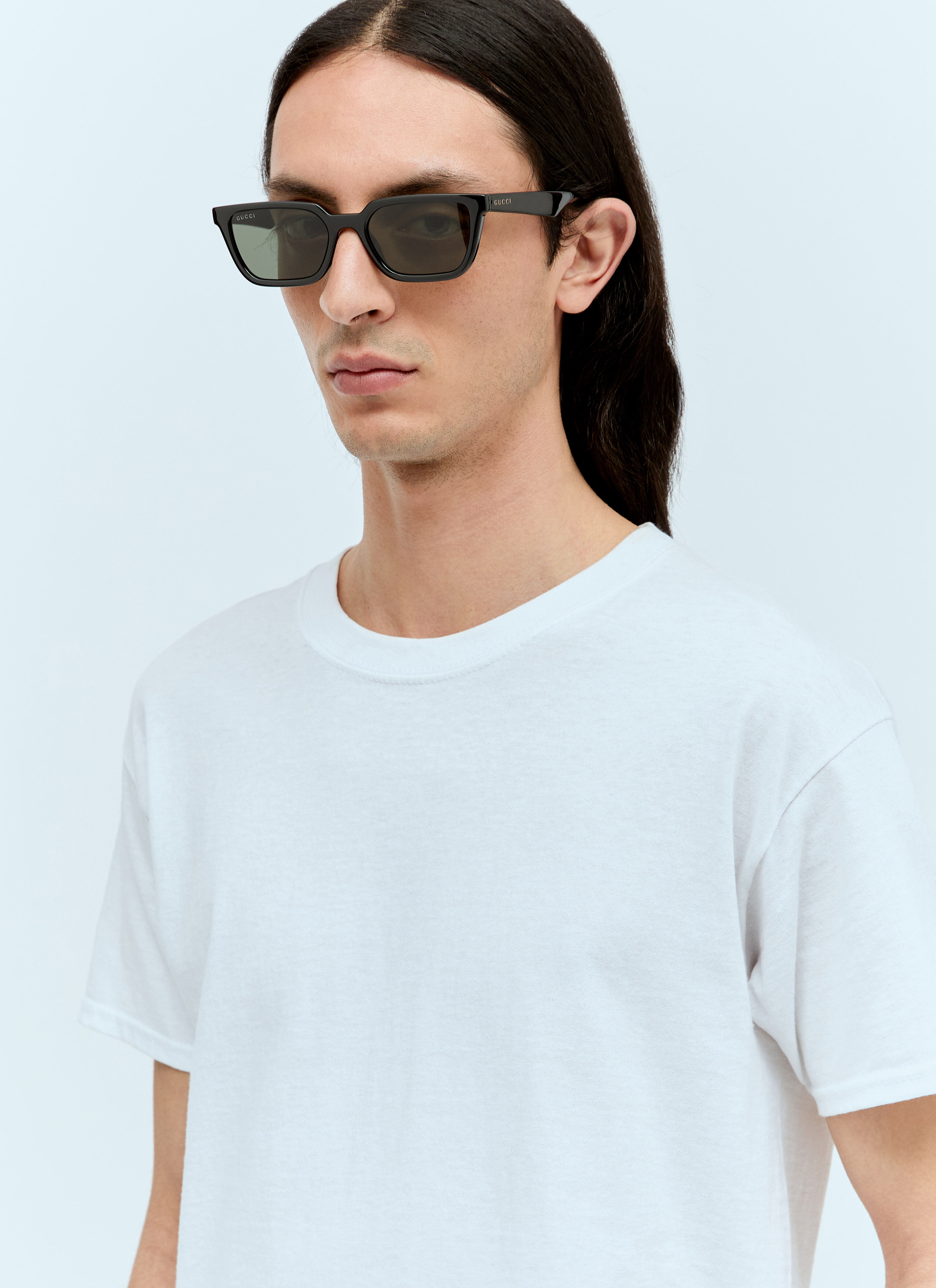 Balenciaga Rectangular Frame Sunglasses Black bcs0356001