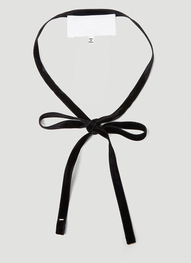Velvet Bow Tie Maison Margiela Velvet Bow Tie Black mla0254002