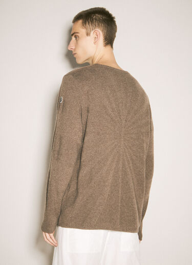 Moncler x Rick Owens Jumbo Crewneck Sweater Brown mcs0358016