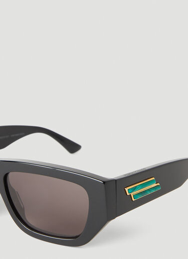Bottega Veneta Rectangular Frame Sunglasses Black bos0353002