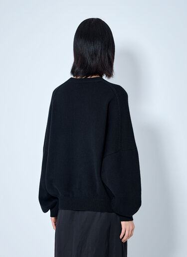LN-CC® - Khaite: Oversized Wool-Blend Sweater - Black Khaite Oversized Wool-Blend Sweater Black kha0265013
