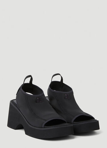 Courrèges Wave Platform Sandals Black cou0253008