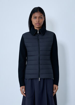 Moncler Quilted Cardigan Black mon0263044