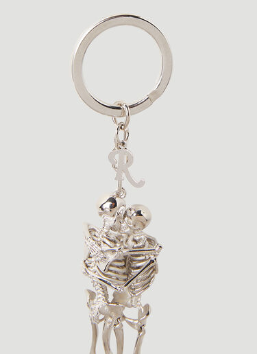 Raf Simons Kissing Skeleton Keyring Silver raf0150028