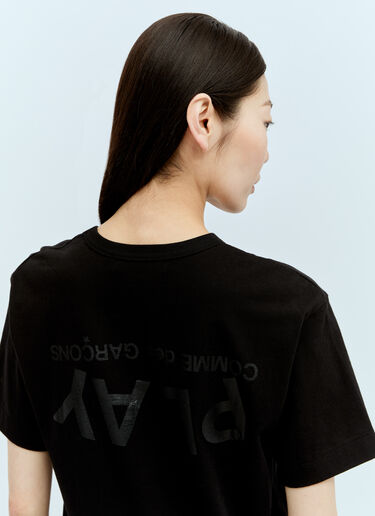 Comme Des Garçons PLAY ロゴプリントTシャツ ブラック cpl0356006