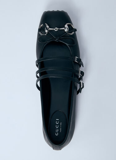 Gucci Horsebit Ballerina Flats Black guc0259033