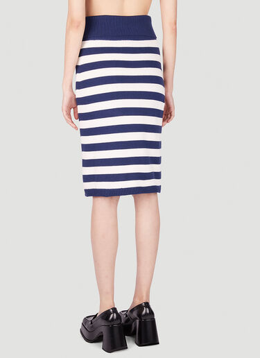 Kenzo Striped Midi Skirt Dark Blue knz0252012