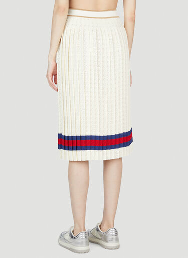 Gucci G Rhombus Knit Skirt Cream guc0253053