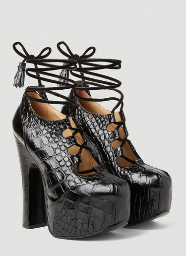 Vivienne Westwood Elevated Ghillie Platform Shoes Black vvw0251134