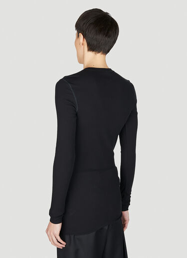 Henley Long Sleeve Top Dolce & Gabbana Henley Long Sleeve Top Black dol0152008