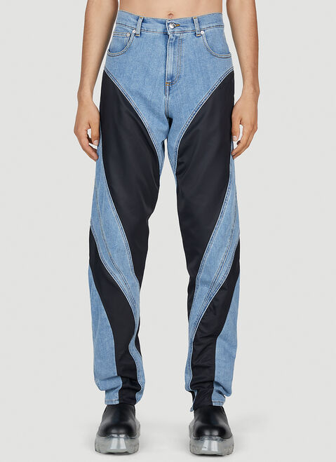 Mugler Panelled Jeans ブラック mug0154001