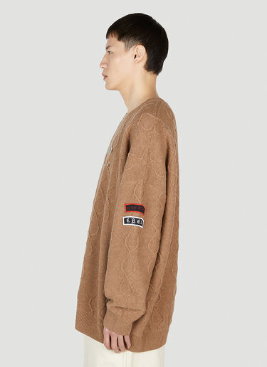 Raf Simons x Fred Perry Patched Oversized Sweater Camel rsf0152004