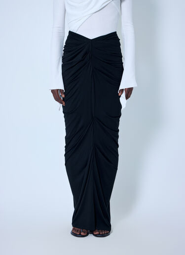 LN-CC® - Entire Studios: Drape Long Skirt - Black Entire Studios Drape Long Skirt Black ent0266015