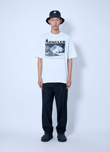 LN-CC® - Moncler RE/ICONS: K2 Print Short Sleeve Cotton Jersey T-Shirt - White Moncler RE/ICONS K2 Print Short Sleeve Cotton Jersey T-Shirt White mon0166066