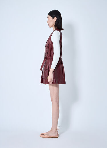 Leather Vest Chloé Leather Vest Burgundy chl0260039