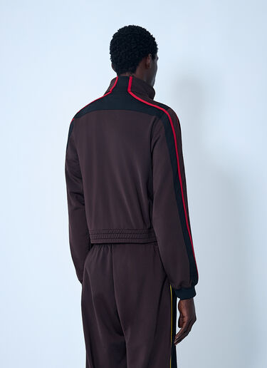 Martine Rose Logo Motif Shrunken Track Jacket Brown mtr0162007