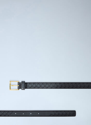 Bottega Veneta Solo Leather Belt Dark Brown bov0265052