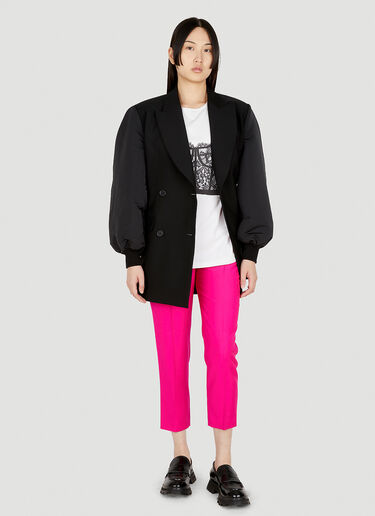 Bomber Balloon Sleeve Blazer Alexander McQueen Bomber Balloon Sleeve Blazer Black amq0248006