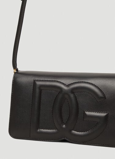 Dolce & Gabbana Logo Leather Phone Bag Black dol0253028