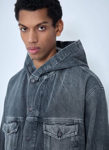 Acne Studios Hooded Denim Jacket Black acn0163027