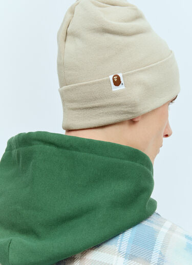 Logo Patch Beanie A BATHING APE® Logo Patch Beanie Beige aba0156016
