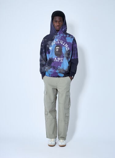 A BATHING APE® Tie-Dye Hooded Sweatshirt Purple aba0158003