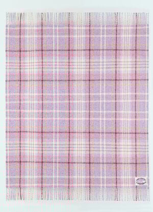 Acne Studios Oversized Plaid Scarf Blanket Purple acc0356002