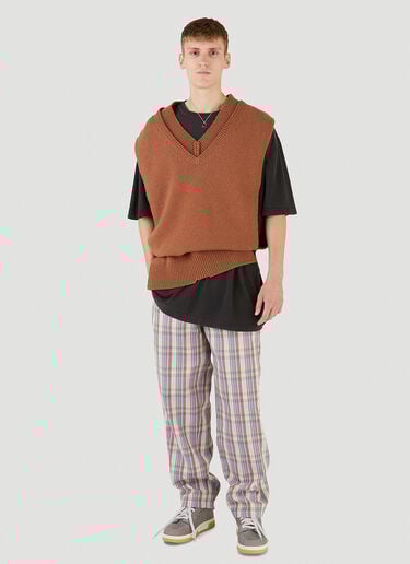 Check Straight-Leg Pants Acne Studios Check Straight-Leg Pants Purple acn0146027