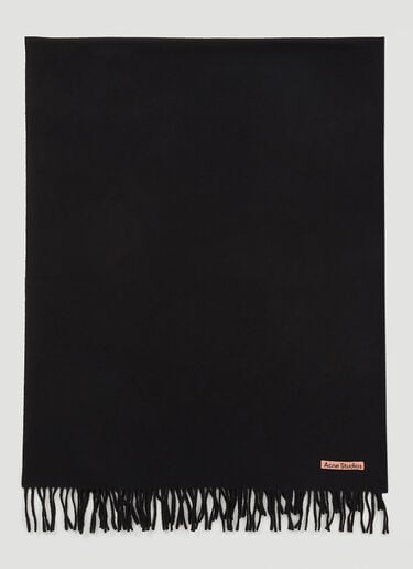 Acne Studios 로고 패치 스카프 블랙 acn0150077