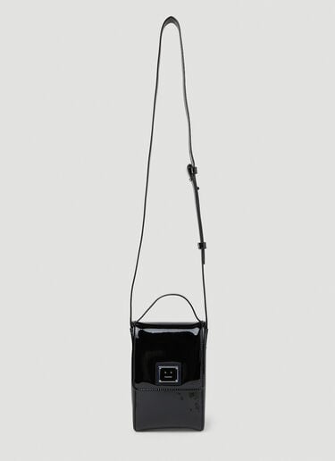Acne Studios 方脸铭牌迷你斜挎包 黑色 acn0151037