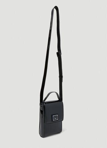 Acne Studios 方脸铭牌迷你斜挎包 黑色 acn0151037