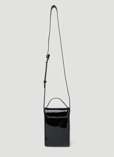 Acne Studios 方脸铭牌迷你斜挎包 黑色 acn0151037