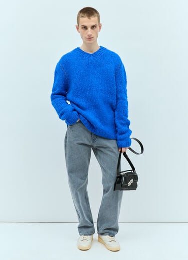 Knitted Alpaca Mix Sweater Acne Studios Knitted Alpaca Mix Sweater Blue acn0154019