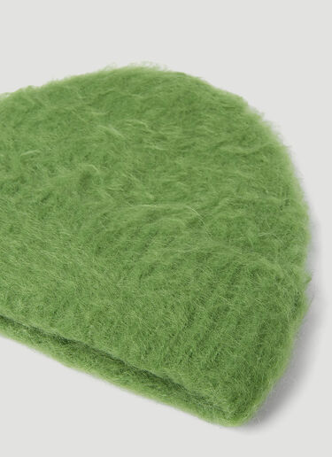 Fuzzy Beanie Hat Acne Studios Fuzzy Beanie Hat Green acn0154034
