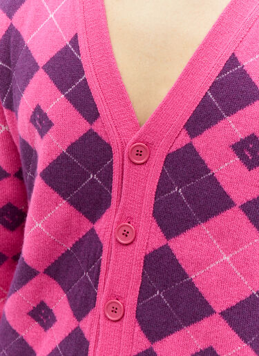 Argyle Jacquard Cardigan Acne Studios Argyle Jacquard Cardigan Pink acn0155004