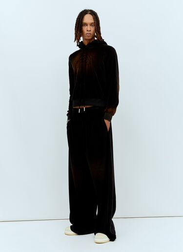 Acne Studios 丝绒连帽运动衫  黑色 acn0156005