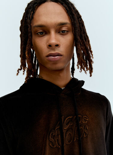 Velvet Hooded Sweatshirt Acne Studios Velvet Hooded Sweatshirt Black acn0156005