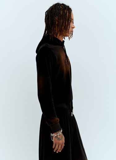 Velvet Hooded Sweatshirt Acne Studios Velvet Hooded Sweatshirt Black acn0156005