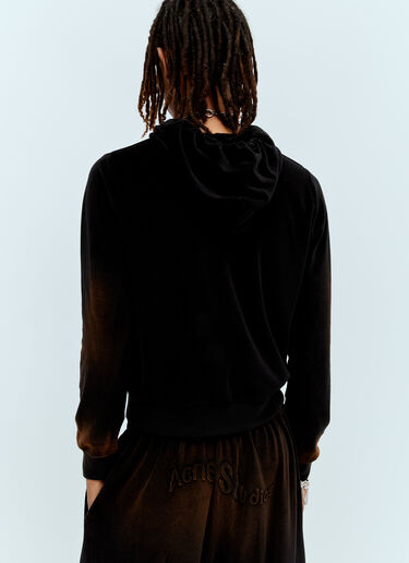 Velvet Hooded Sweatshirt Acne Studios Velvet Hooded Sweatshirt Black acn0156005