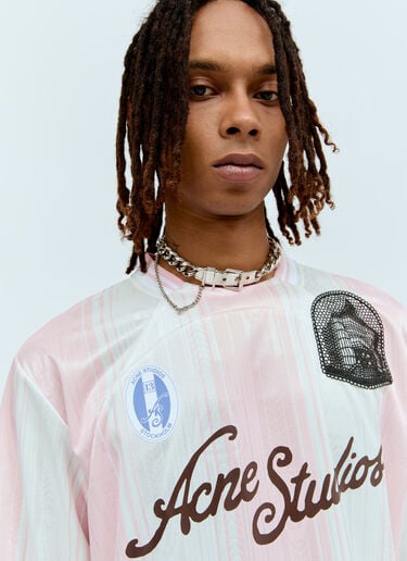 Striped Football Jersey Acne Studios Striped Football Jersey Pink acn0156007