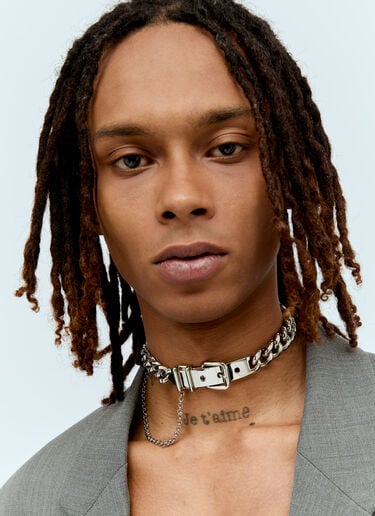 Buckle Chain Necklace Acne Studios Buckle Chain Necklace Silver acn0156021
