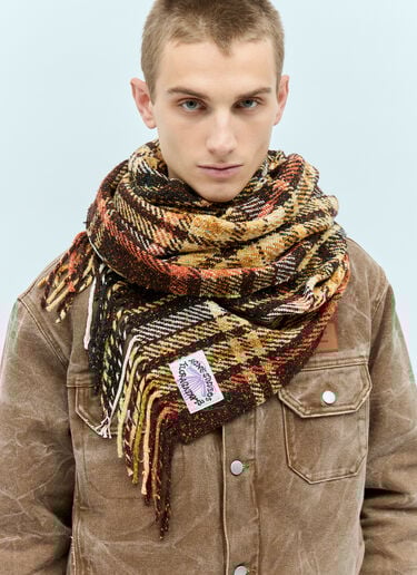 プレードフリンジマフラー Acne Studios プレードフリンジマフラー ブラウン acn0156030