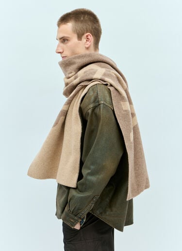 Acne Studios 로고 자카드 스카프 베이지 acn0156034